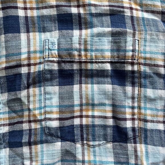 Izod Blue Plaid Flannel Long Sleeve Button Down Shirt Mens 2XL - Picture 5 of 5
